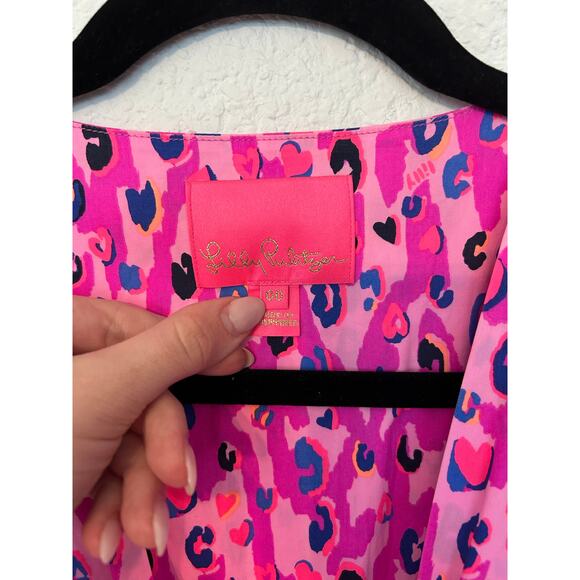 Lilly Pulitzer Women’s Dress Juney Elbow Sleeve Cotton Midi - Picture 4 of 7